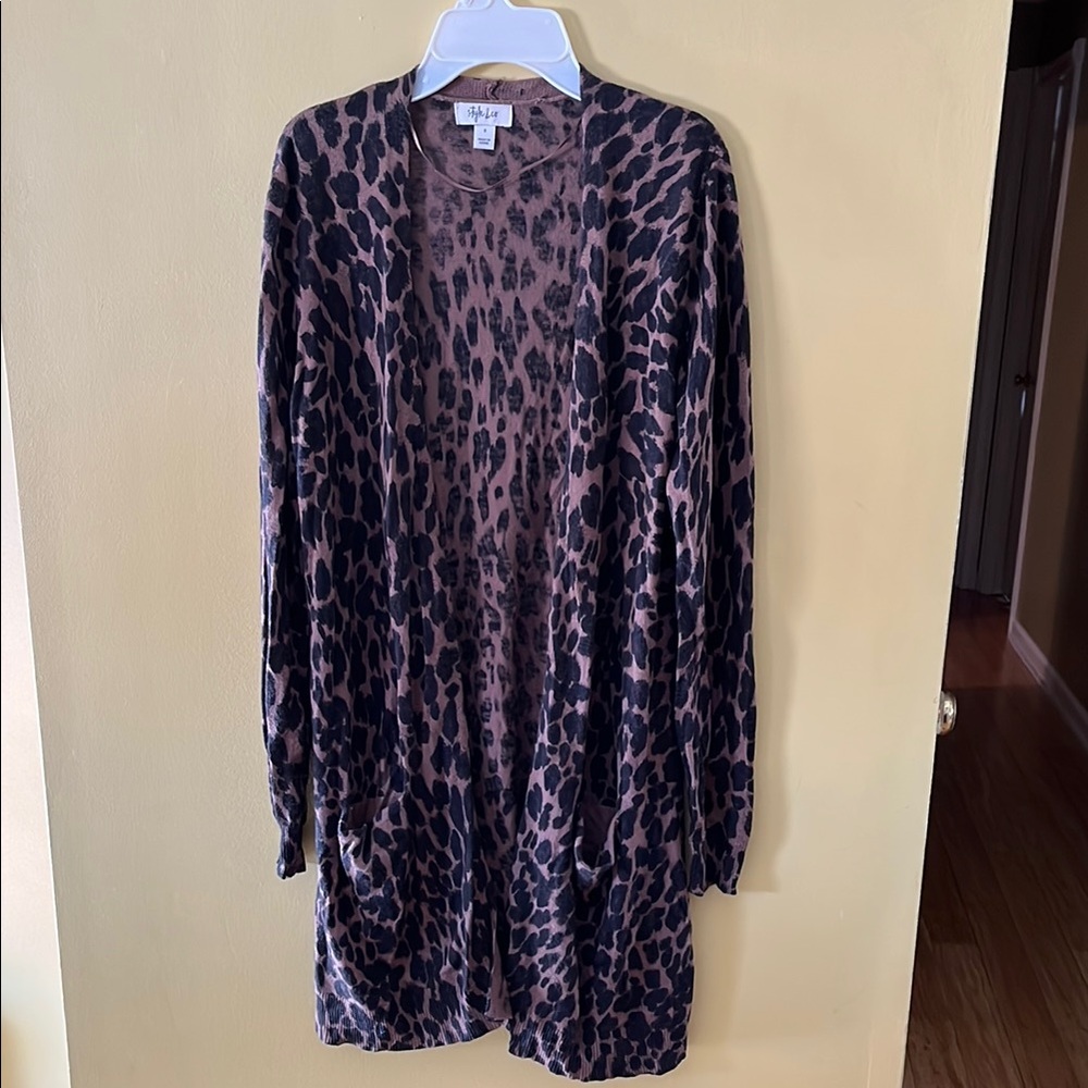 Style & Co. Leopard Print Cardigan